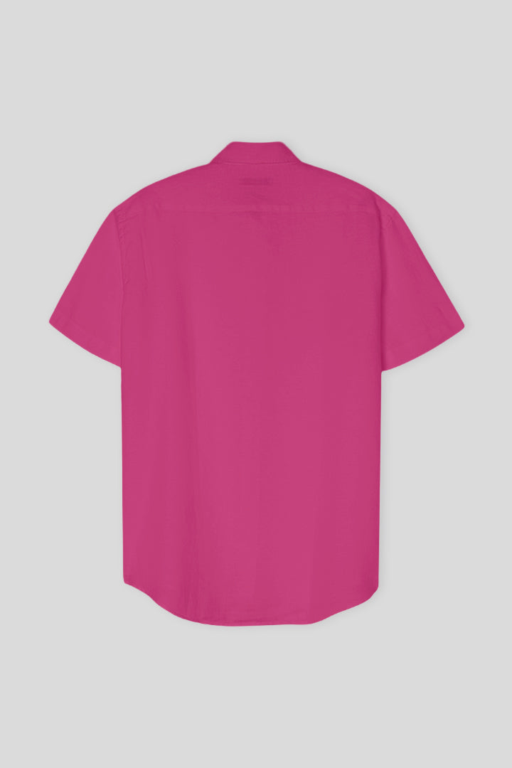 Camisa de lino para hombre fuchsia