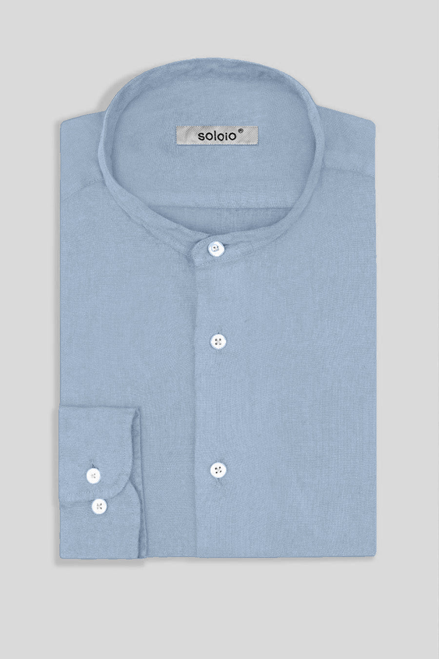 Men's linen shirt mao skyway