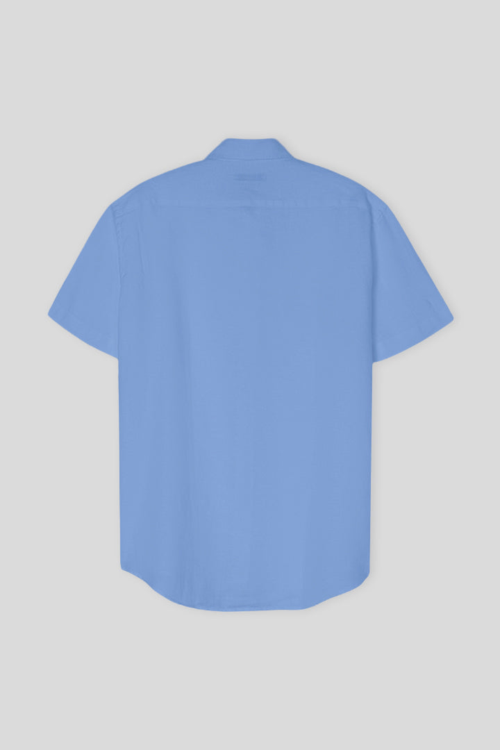 Camisa de lino para hombre vista azul