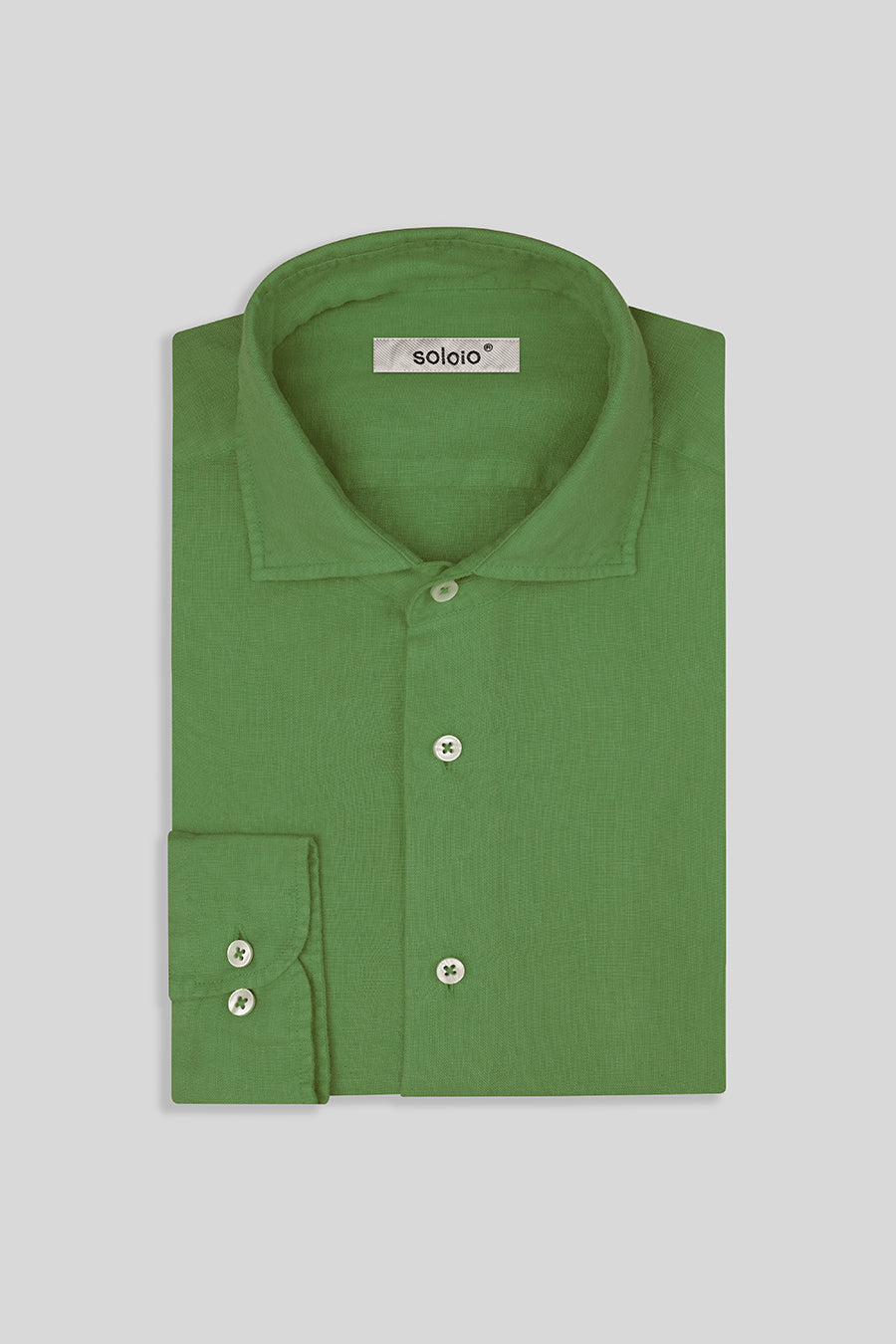 Camisa de lino para hombre forest green