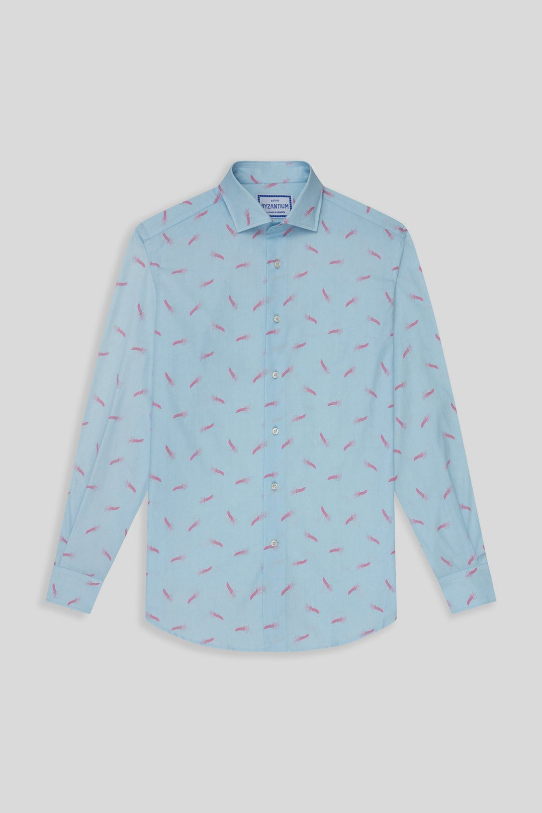 acqua cotton shirt sky blue - soloio