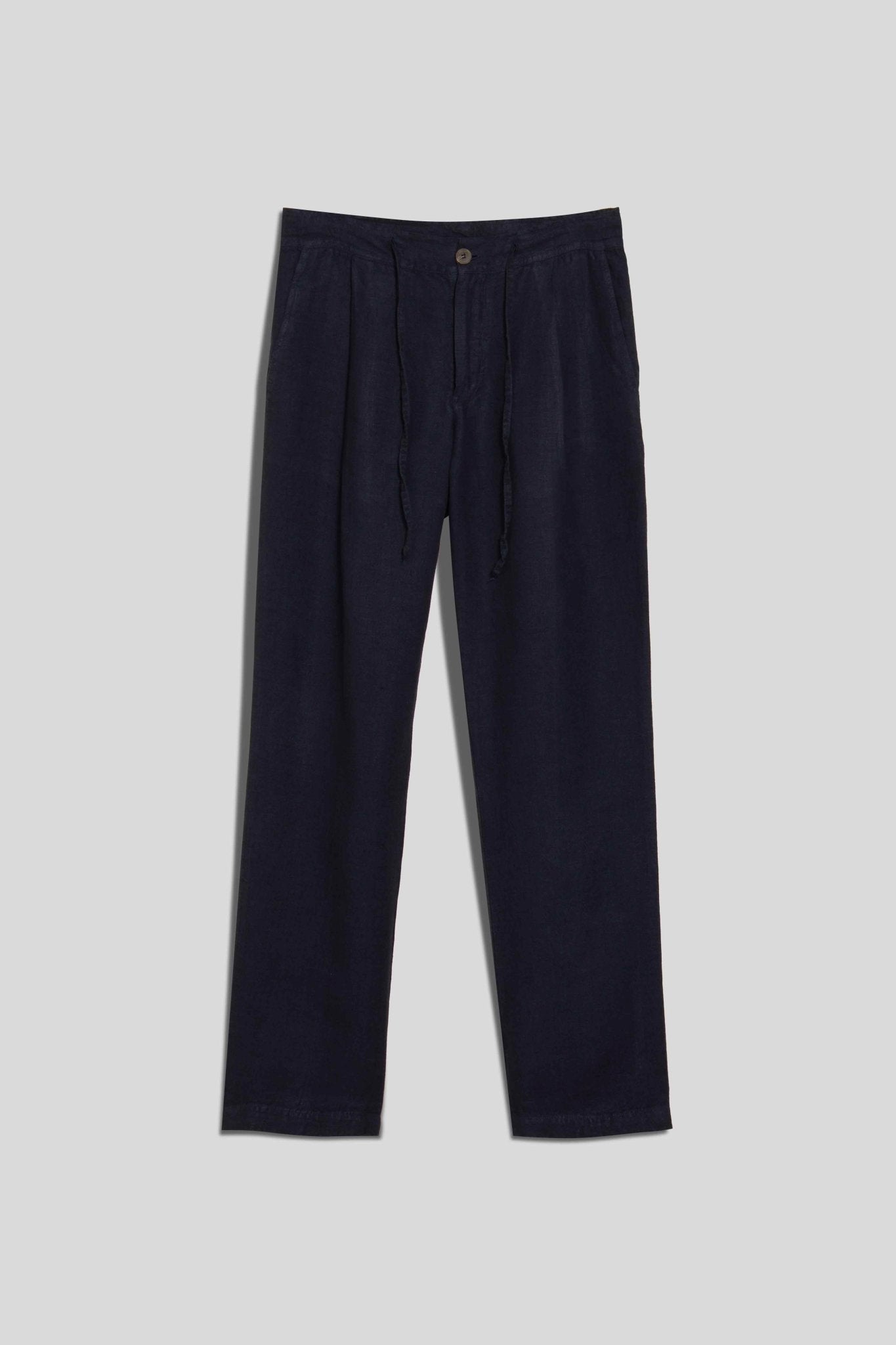 alex linen pants navy - soloio