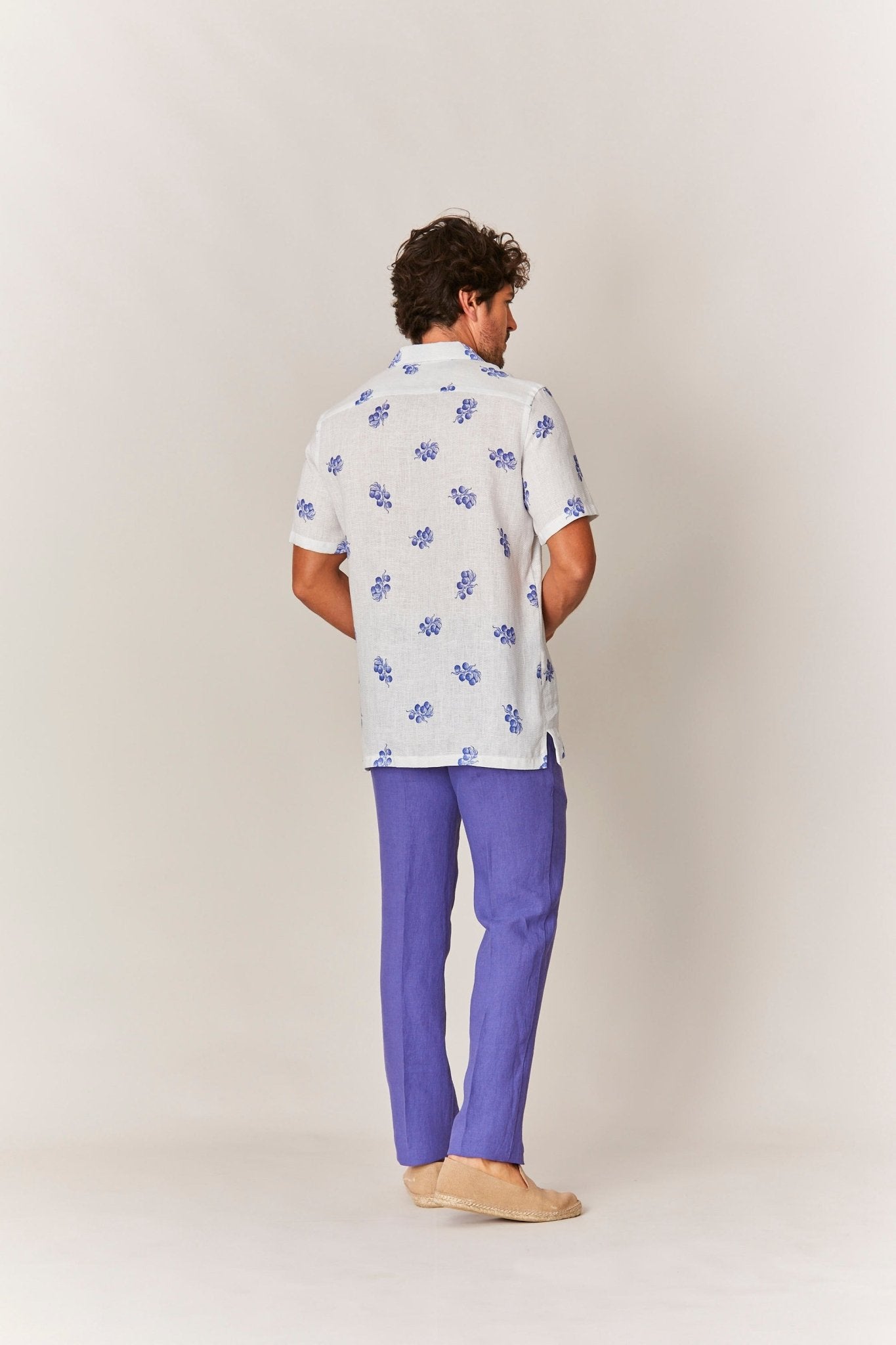 arezzo linen shirt sky blue - soloio