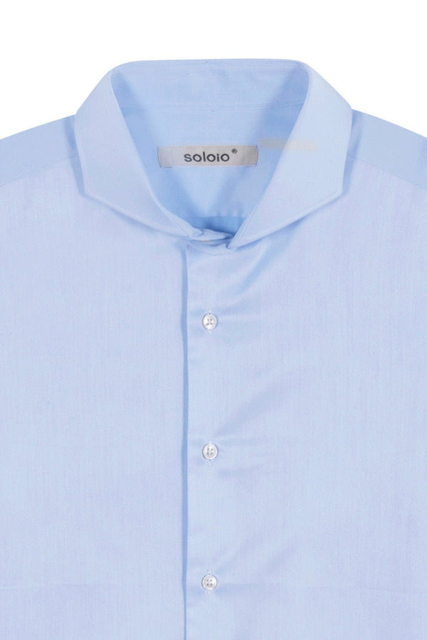 basic light blue cotton shirt - soloio