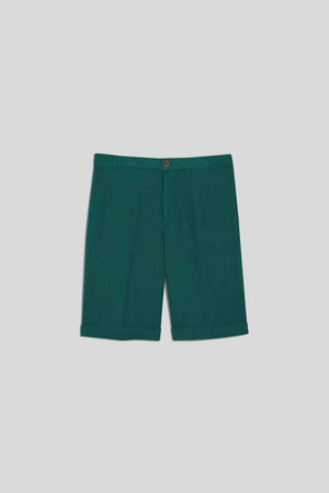 basic linen bermuda shorts alpes - soloio