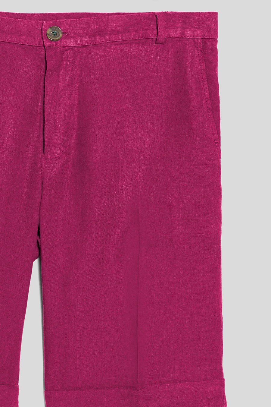 basic linen bermuda shorts fuxia - soloio