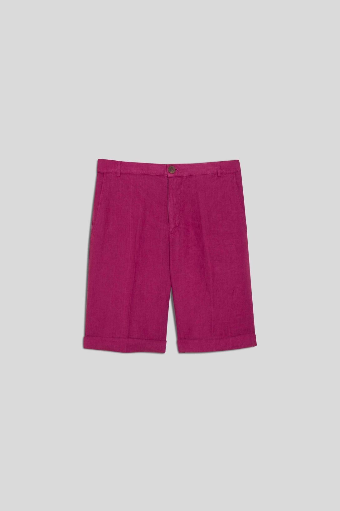 basic linen bermuda shorts fuxia - soloio