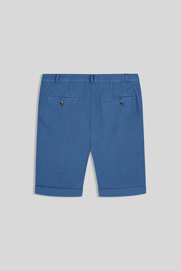 basic linen bermuda shorts jeans - soloio