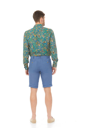basic linen bermuda shorts jeans - soloio