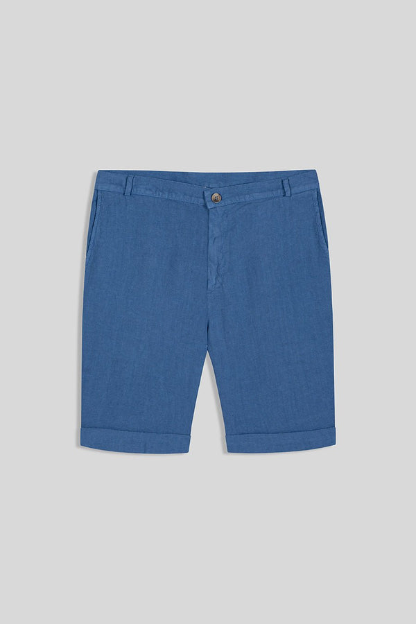 basic linen bermuda shorts jeans - soloio