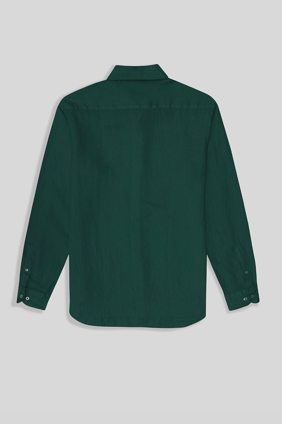 basic linen shirt dark green - soloio