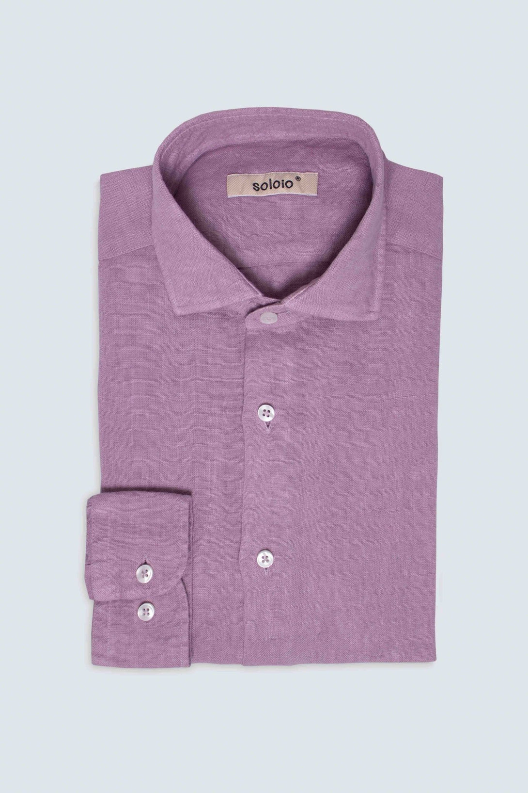 basic linen shirt grape - soloio