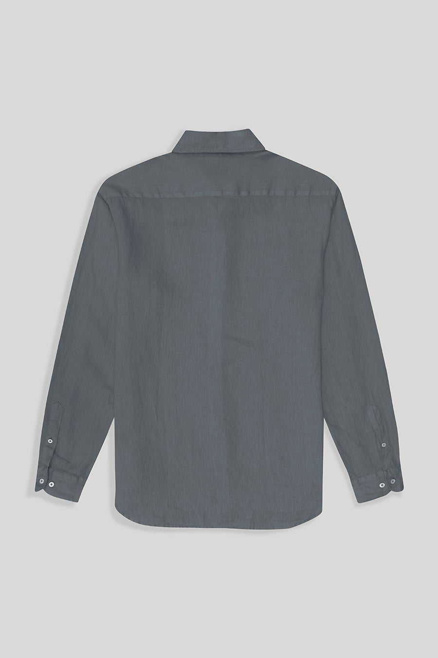 basic linen shirt grey - soloio