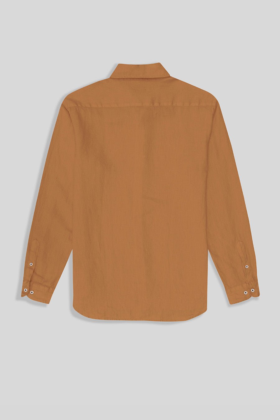 basic linen shirt leather - soloio