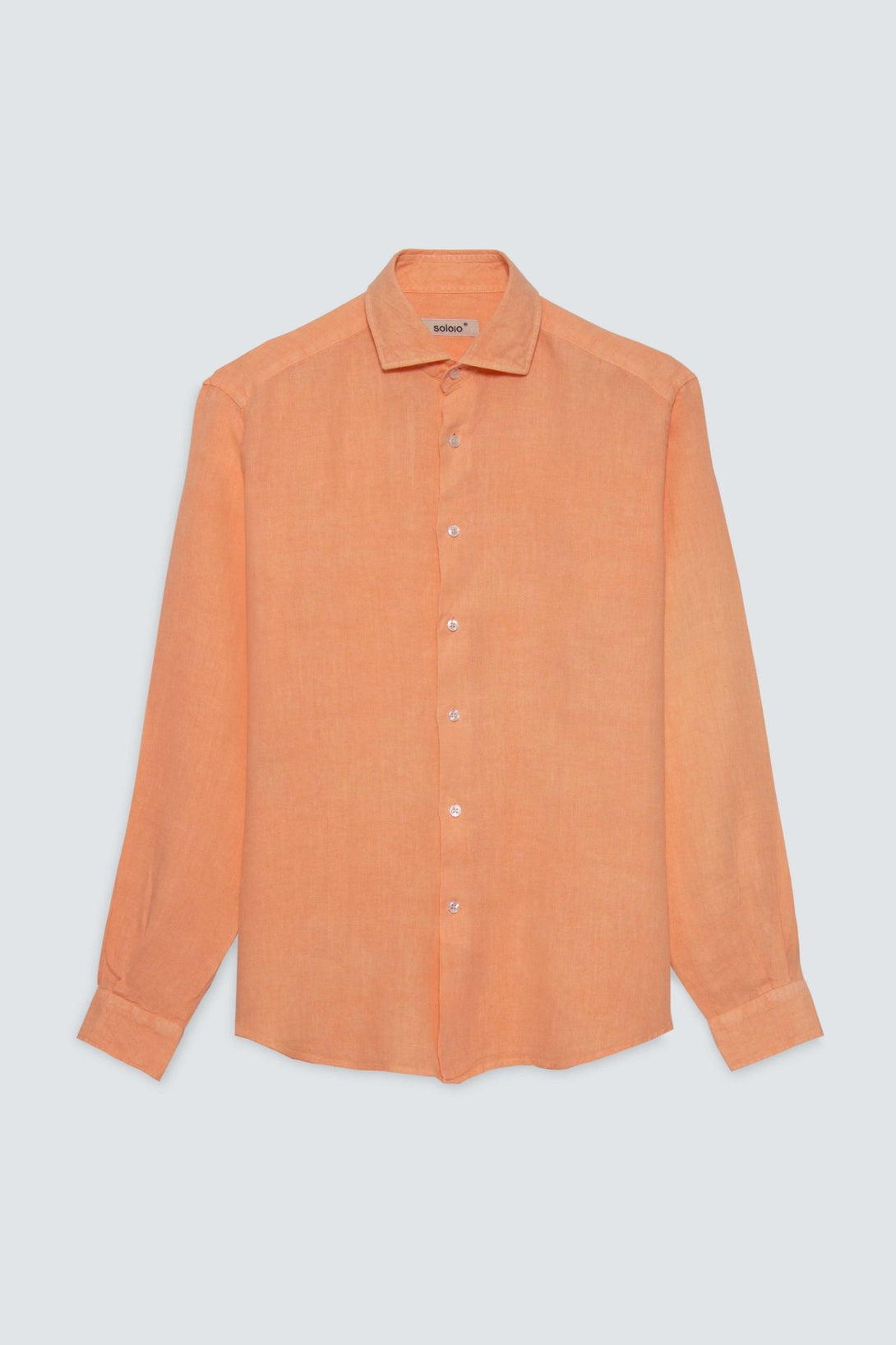 basic linen shirt light coral - soloio