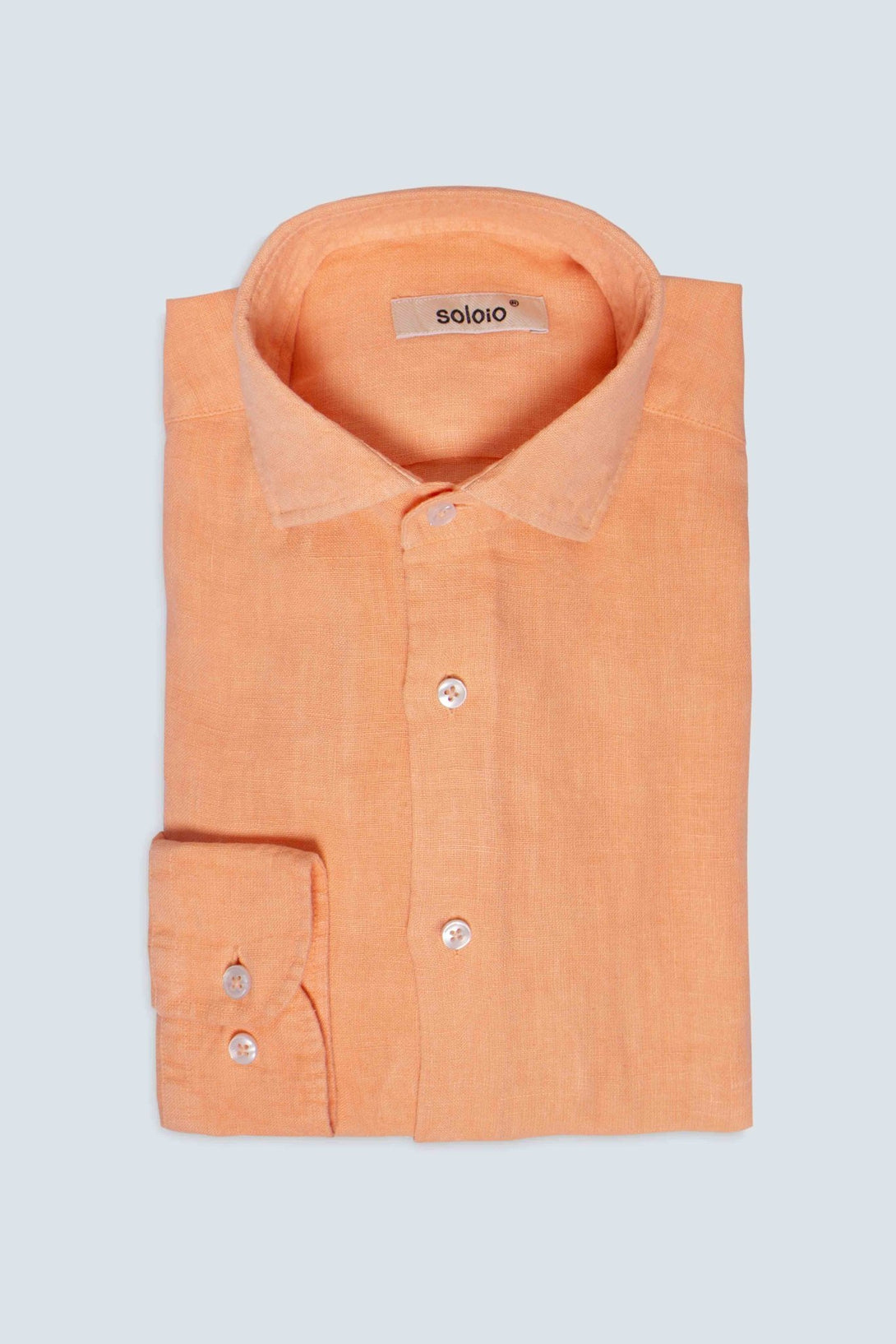 basic linen shirt light coral - soloio