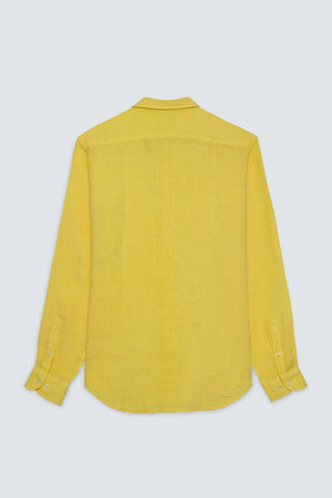 basic linen shirt light yellow - soloio