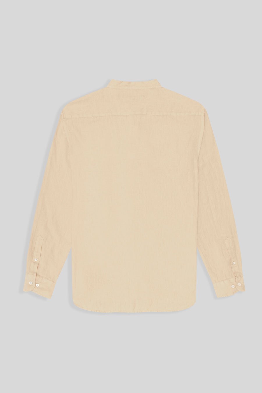 basic linen shirt mao beige - soloio