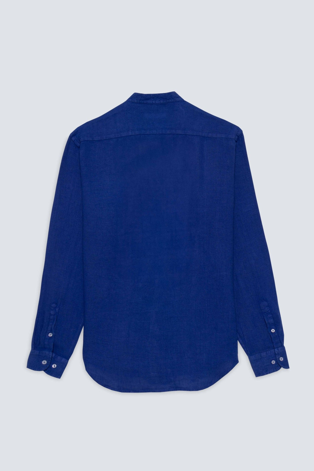 basic linen shirt mao blue ink - soloio