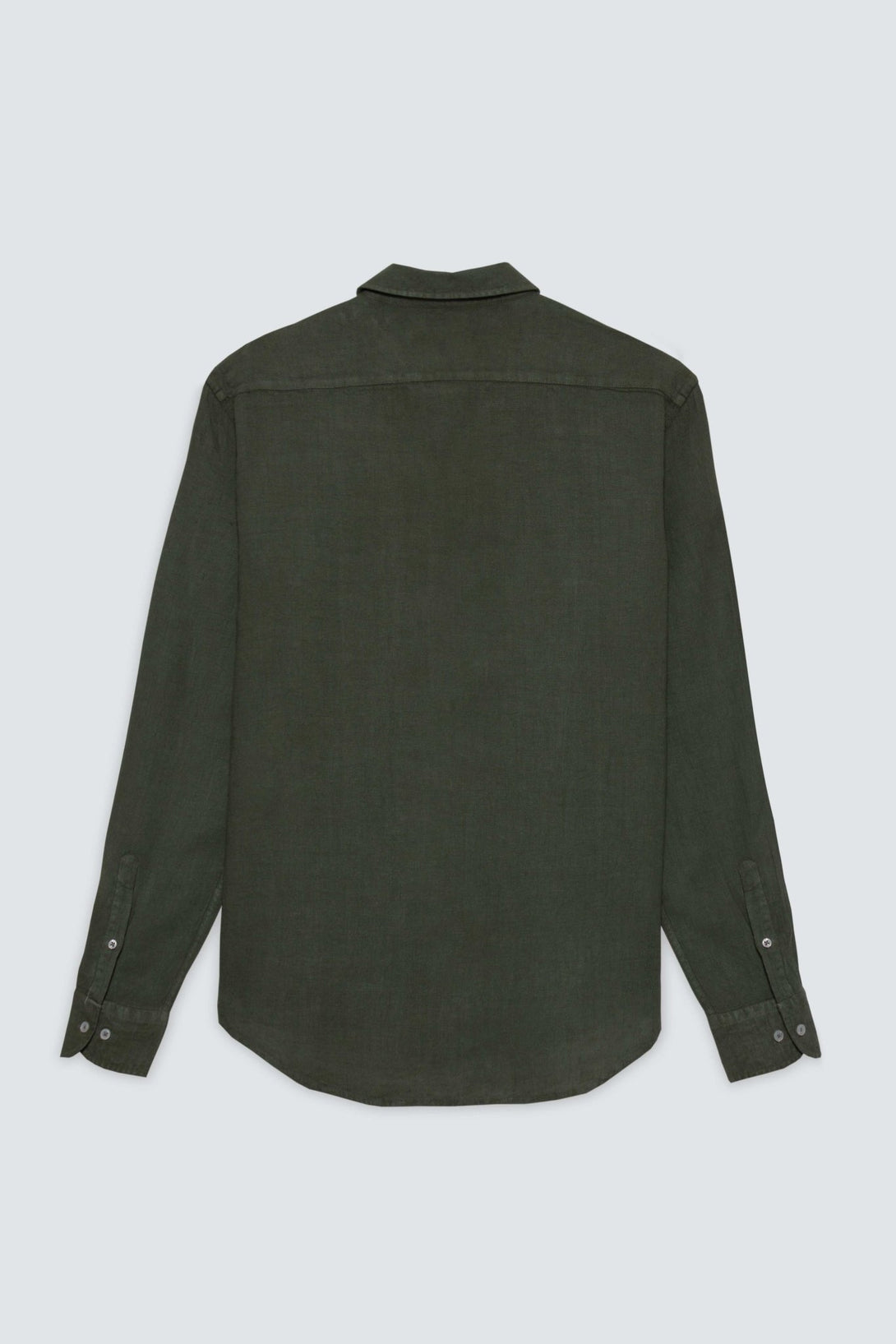 basic linen shirt military green - soloio