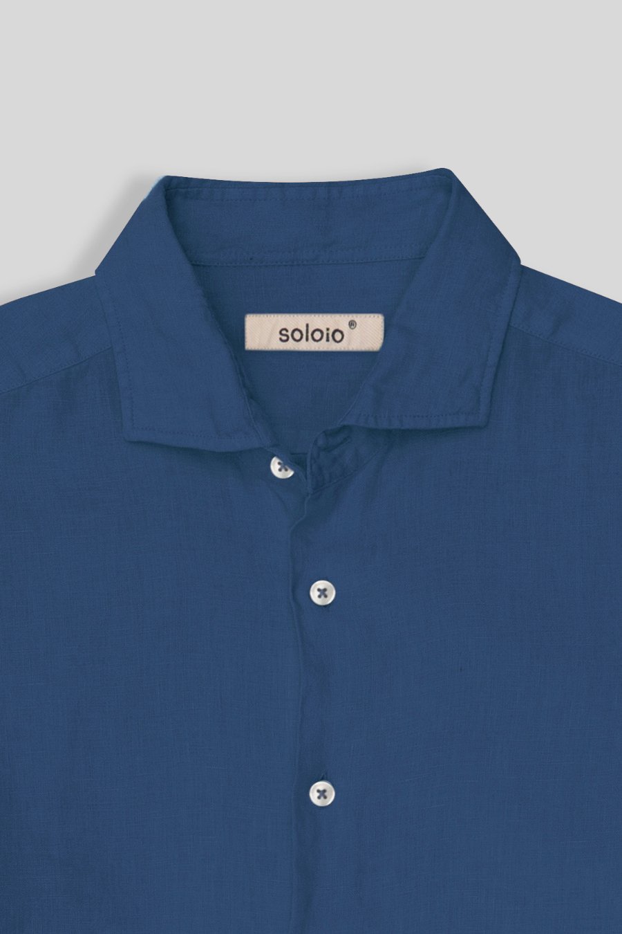 basic linen shirt quartz - soloio