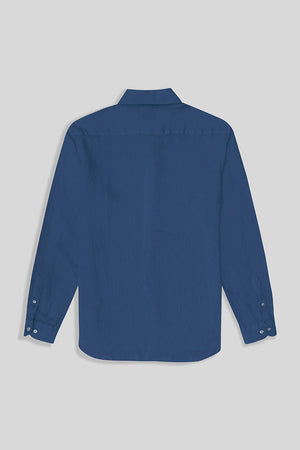 basic linen shirt quartz - soloio