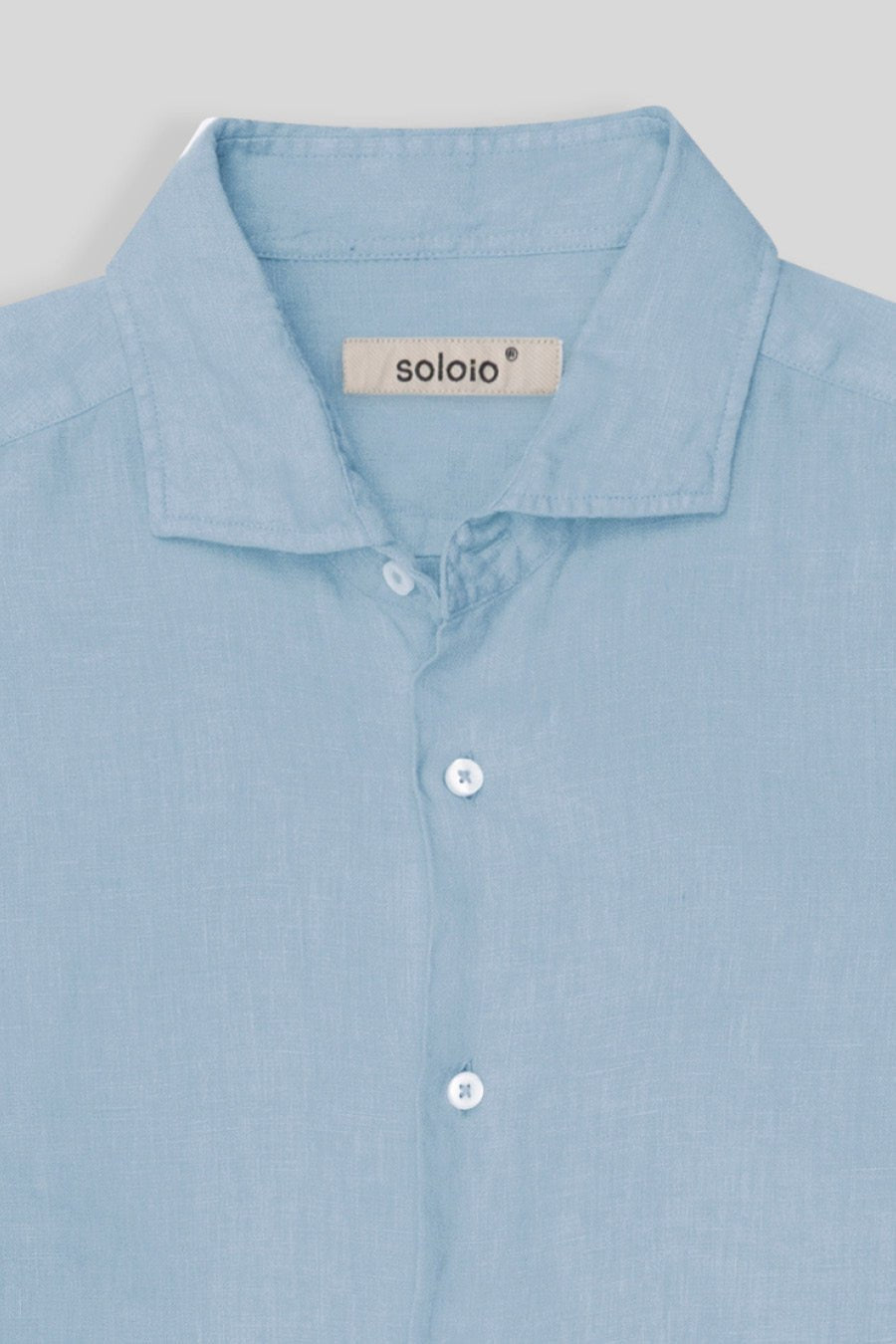 basic linen shirt sky blue - soloio