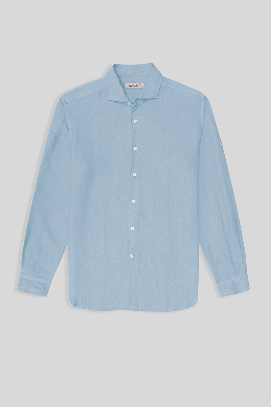 basic linen shirt sky blue - soloio