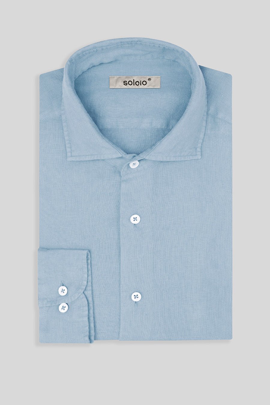 basic linen shirt sky blue - soloio