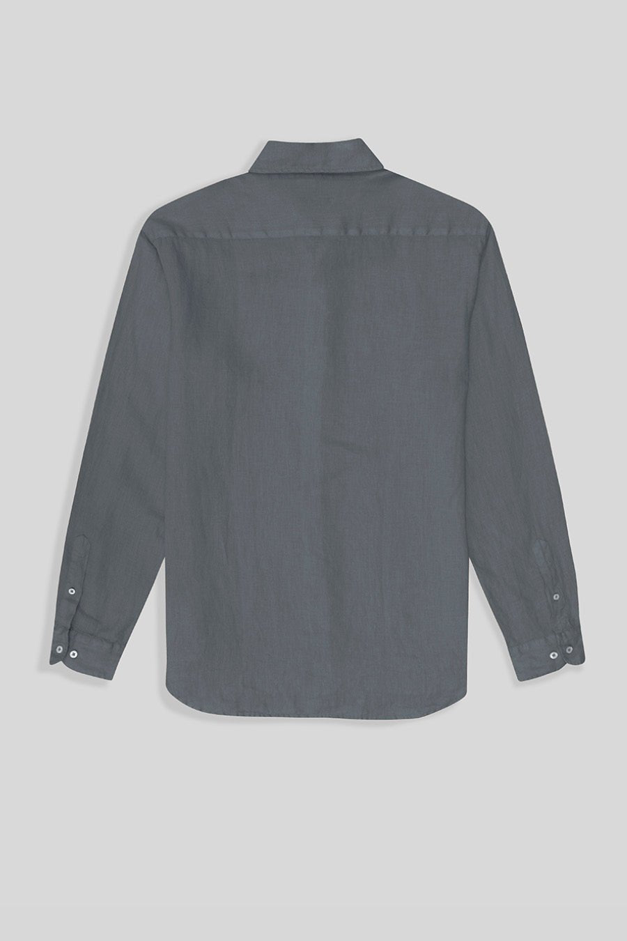 basic linen shirt smoke - soloio