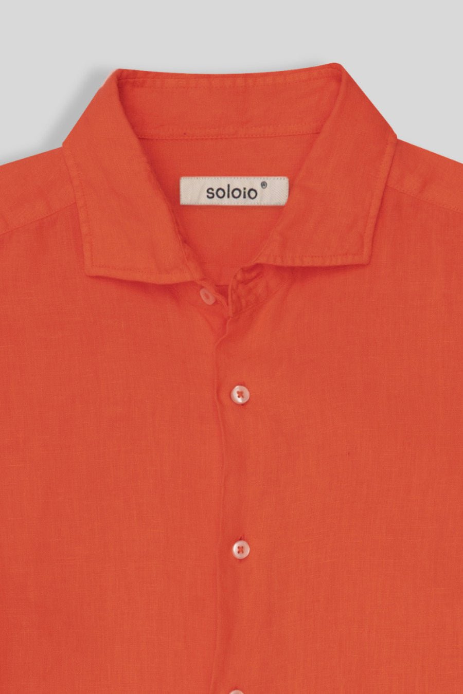 basic linen shirt strong orange - soloio