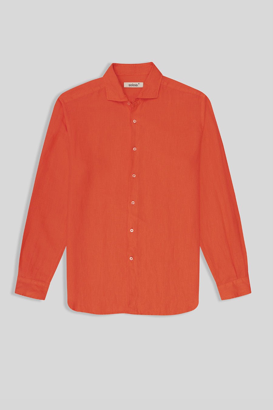 basic linen shirt strong orange - soloio