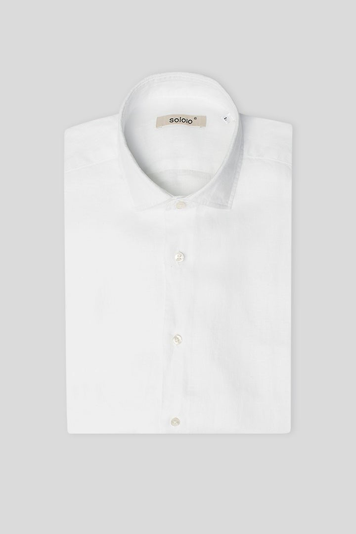 basic linen shirt white mc - soloio