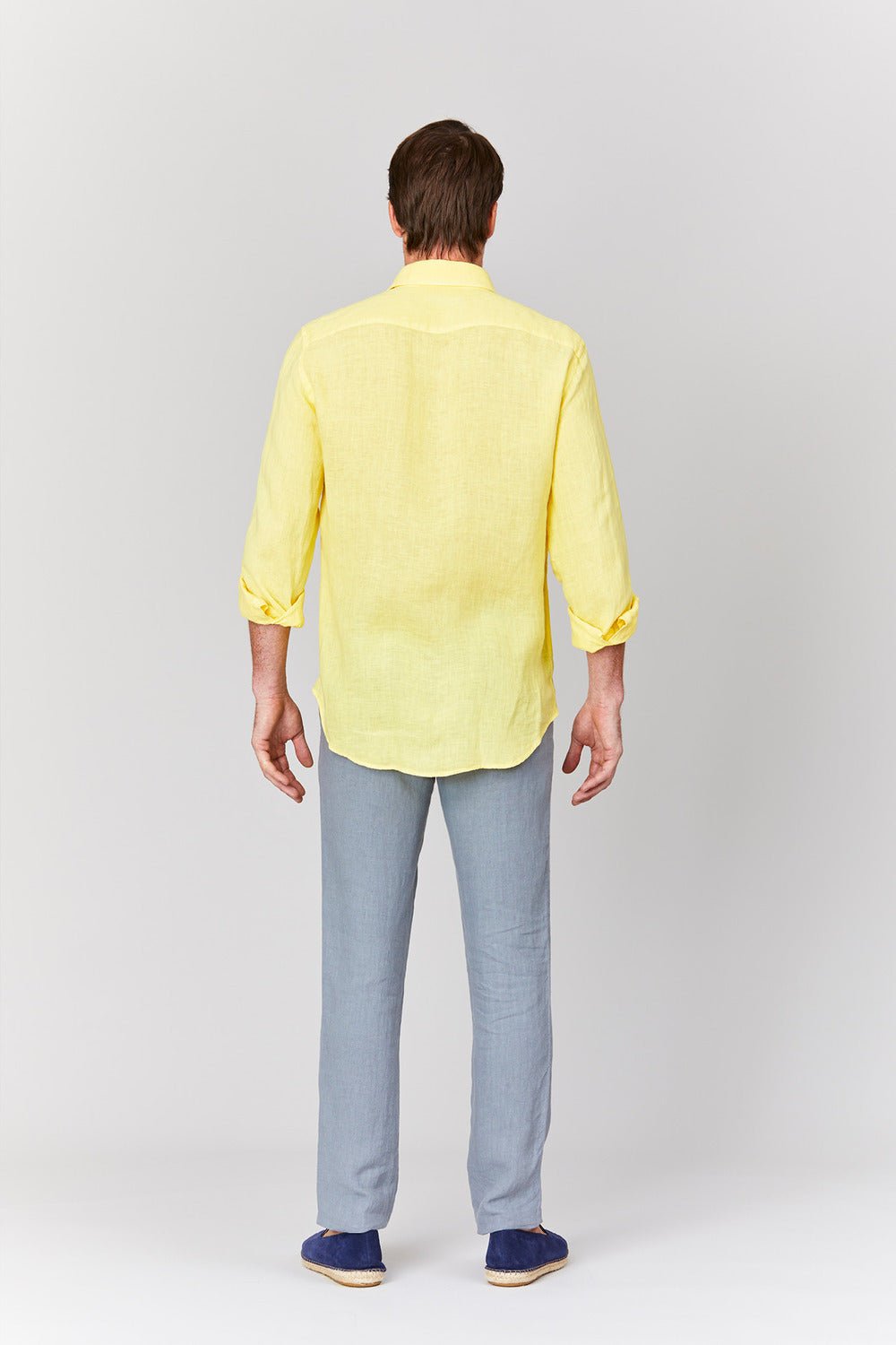 basic linen shirt yellow - soloio