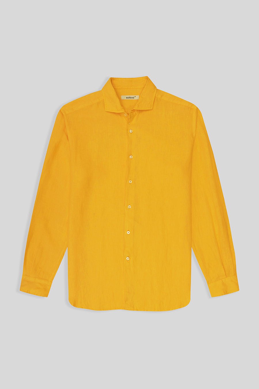 basic linen shirt yellow fruit - soloio