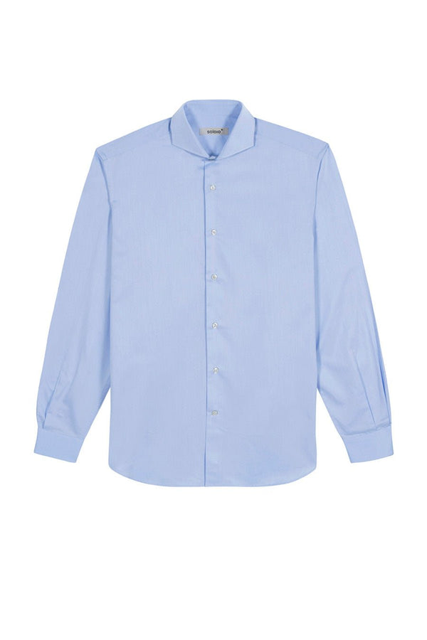 basic sky blue cotton shirt - soloio