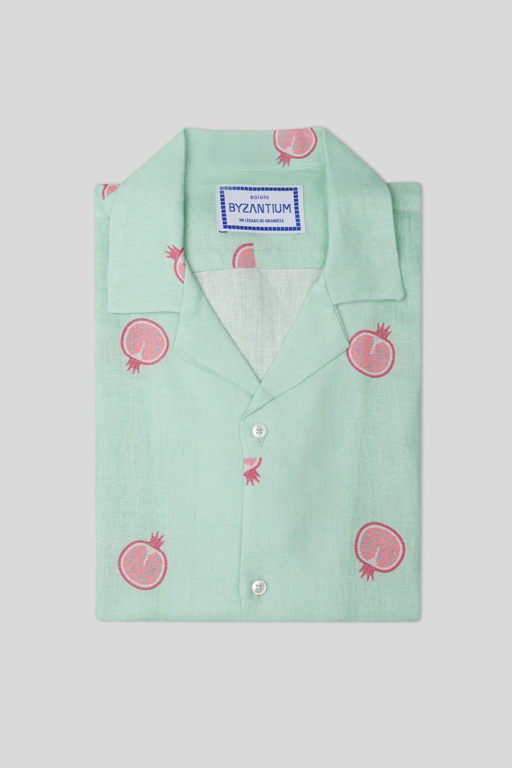 bastión linen shirt aqua - soloio