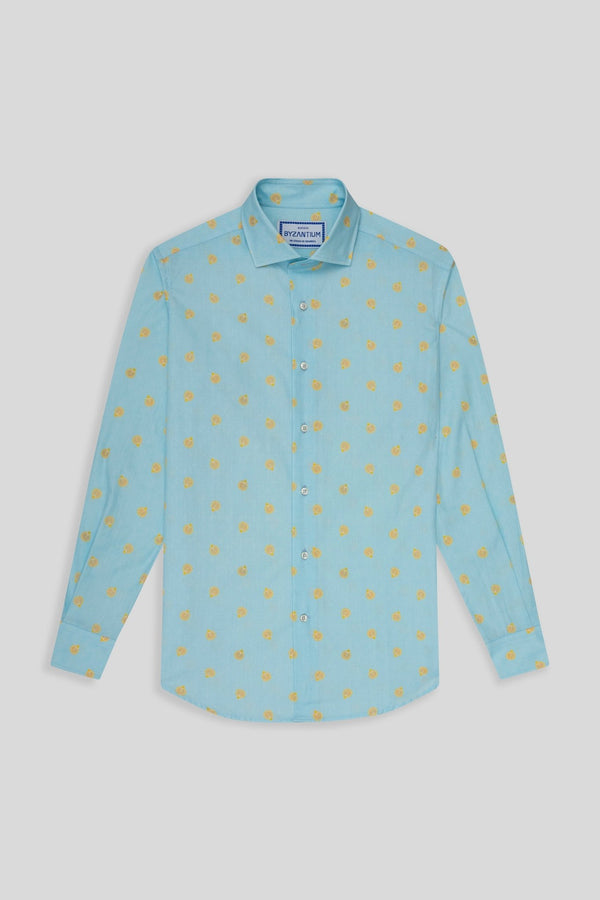 bastión shirt cotton sky blue - soloio