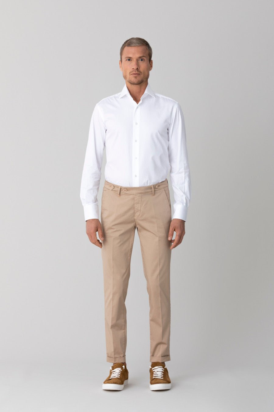 beige mauro pants - soloio