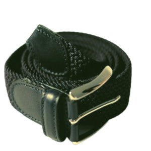 black braided elastic belt - soloio