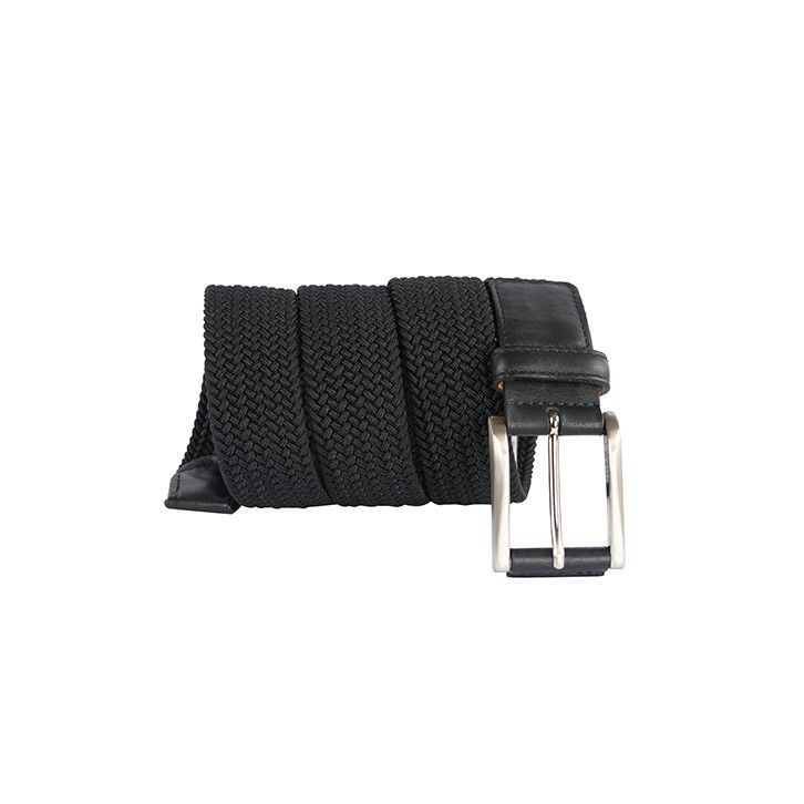 black braided elastic belt - soloio