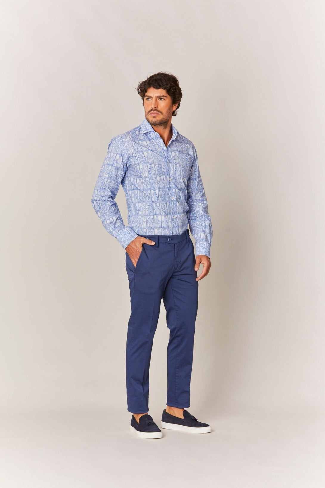 blue giorgio shirt - soloio