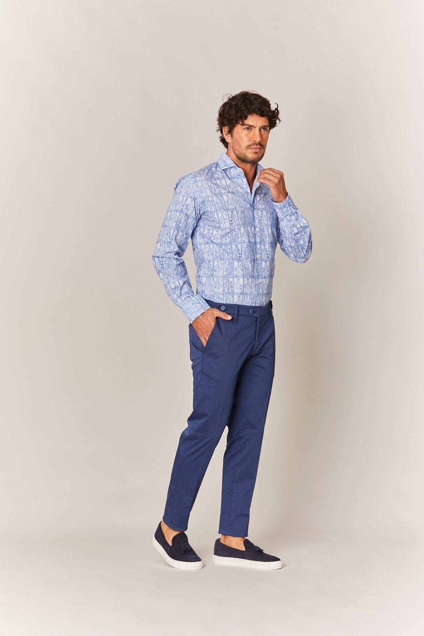 blue giorgio shirt - soloio