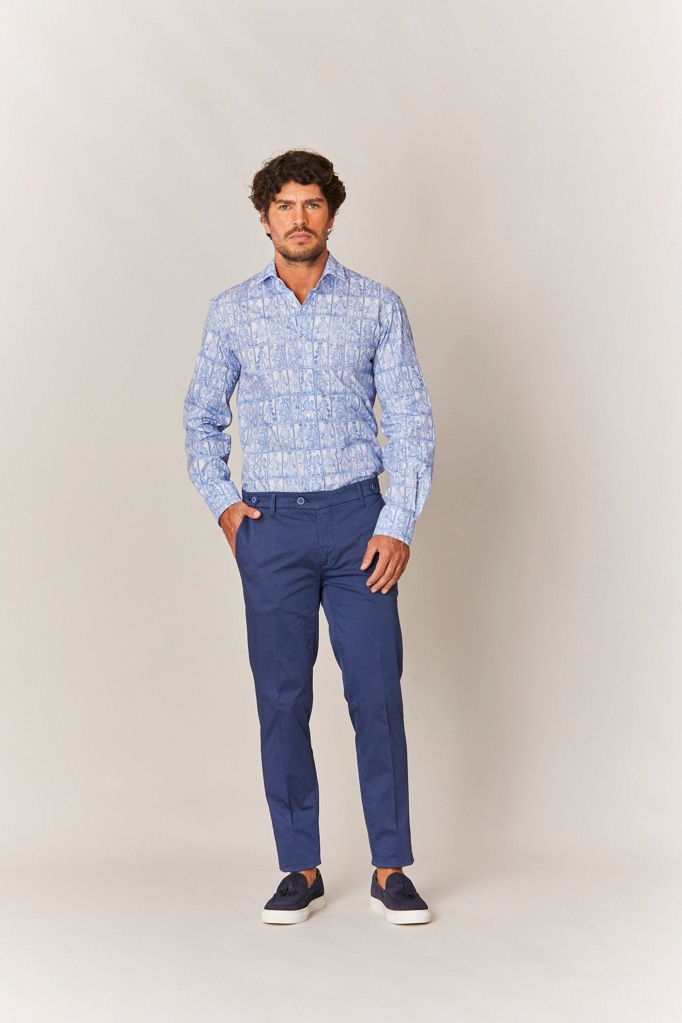 blue giorgio shirt - soloio