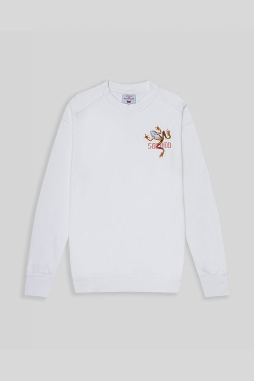 sudadera de rana blanca brillante