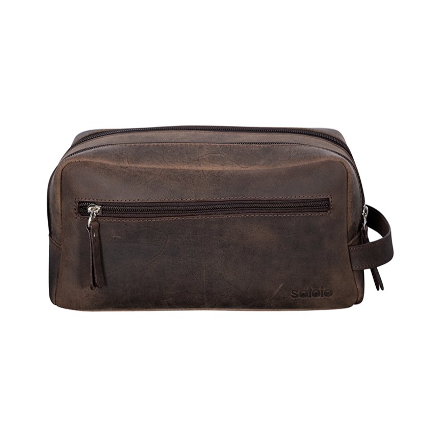 brown toiletry bag - soloio