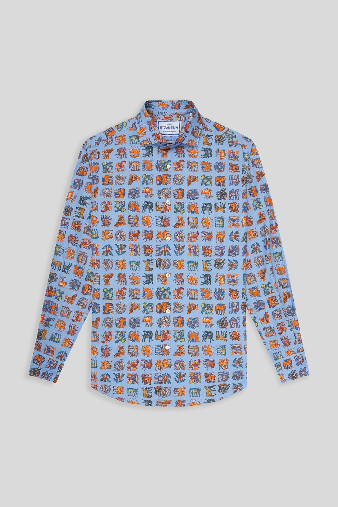 byzantium cotton shirt sky blue - soloio