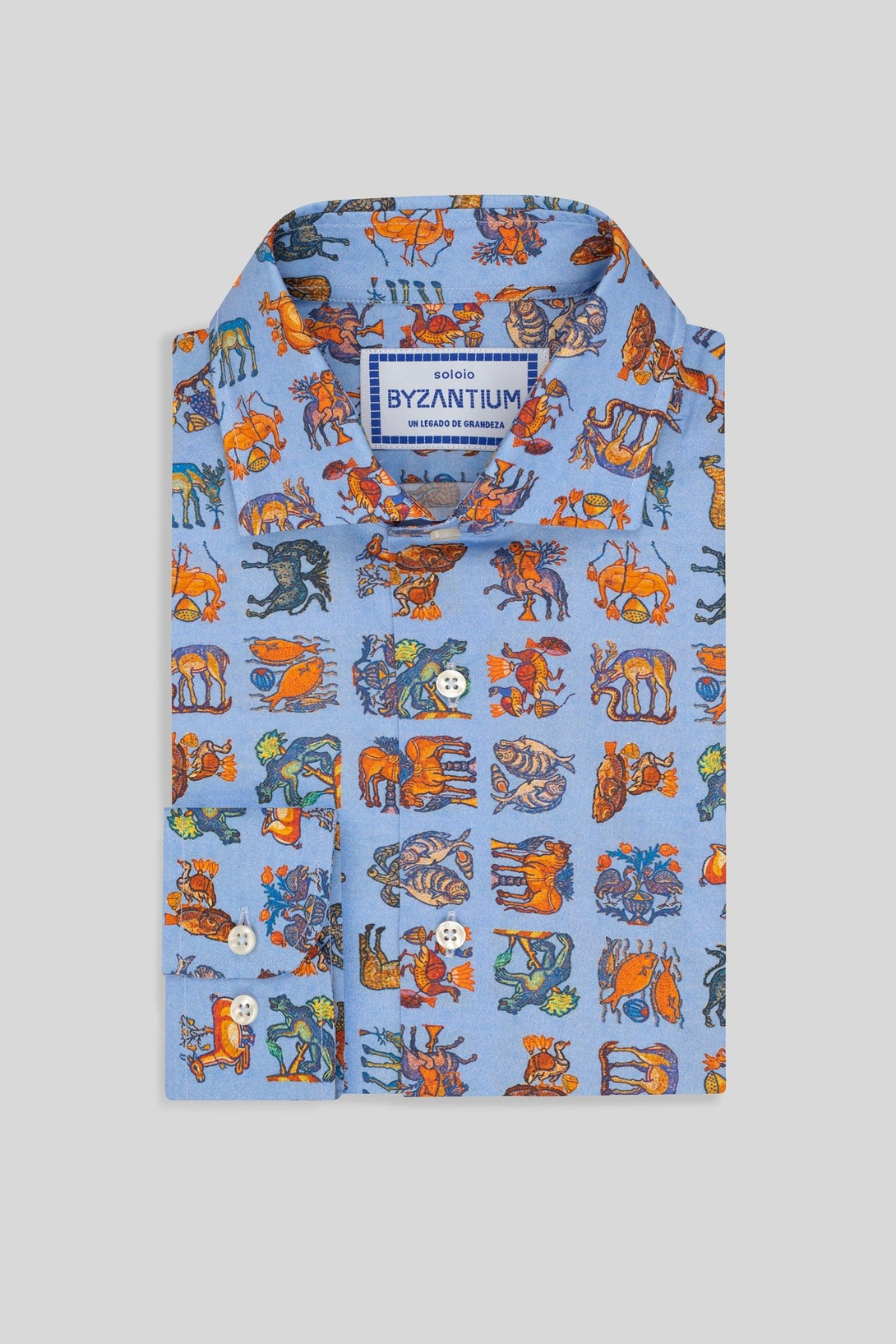 byzantium cotton shirt sky blue - soloio