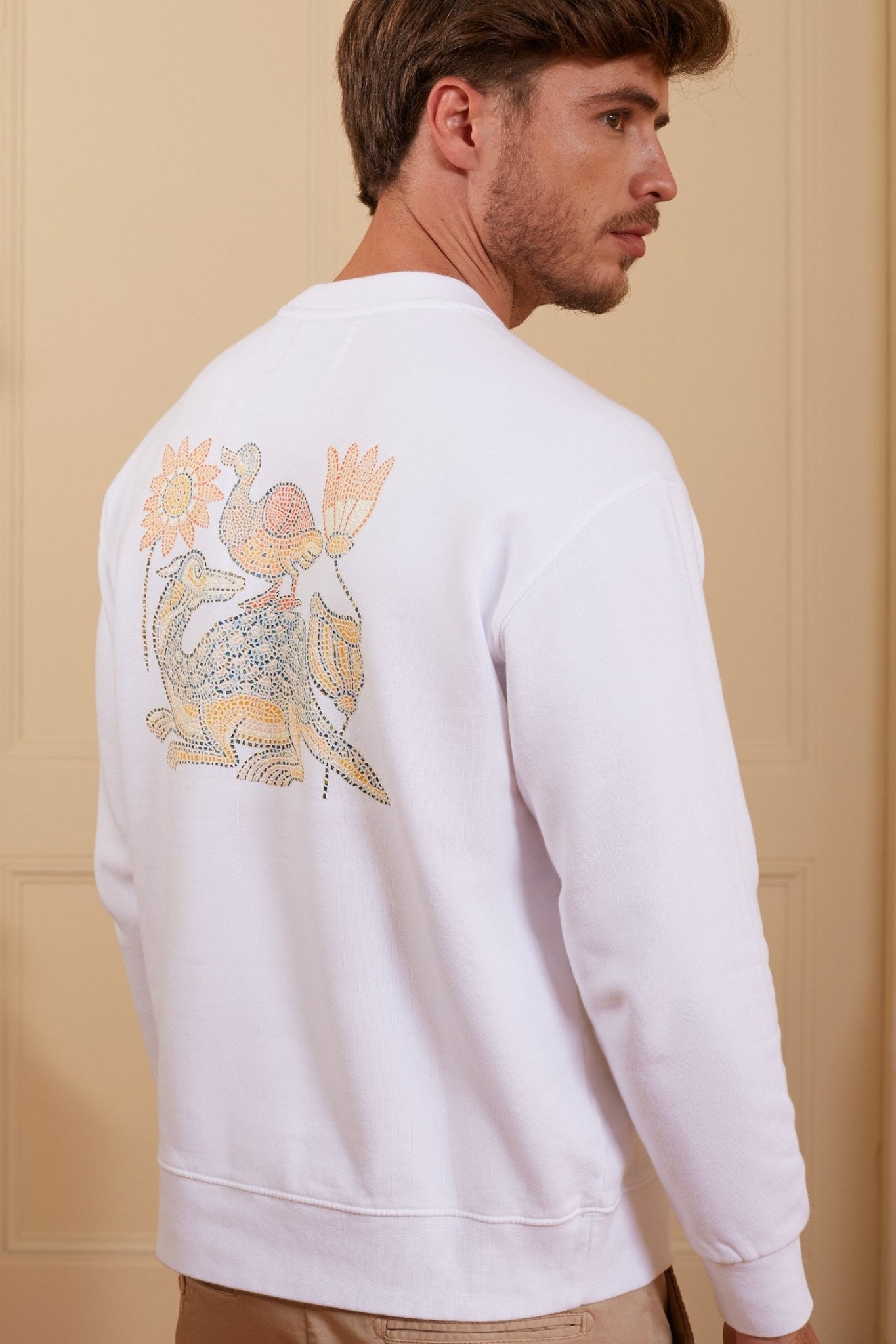 san vitale sweatshirt white - soloio