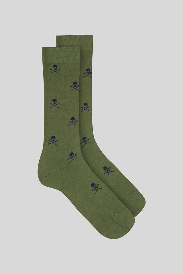 green skull sock